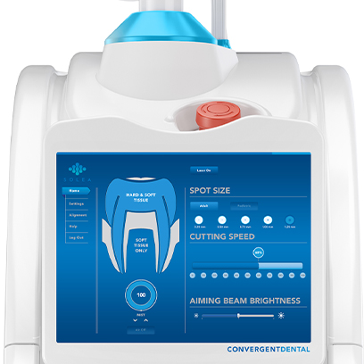 Detailed screen on Solea dental laser in Leesburg