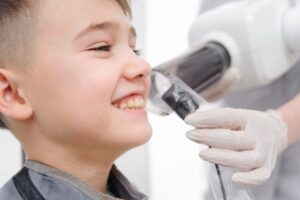 a child getting a dental X-ray